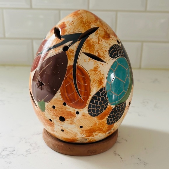 Nicaraguan Handmade Clay  Candle Holder - Picture 4 of 11